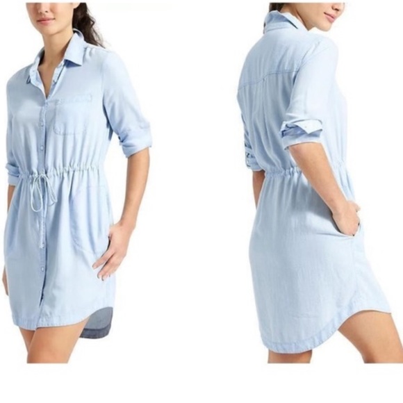 Athleta Dresses & Skirts - NWT Athleta Stellar Shirt Dress Light Indigo XLT
